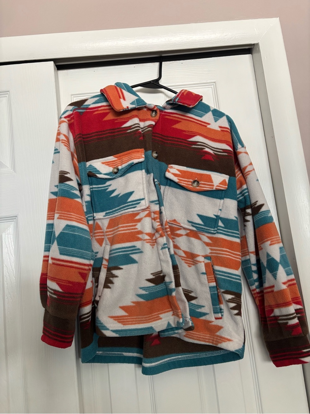 Women's Multi-Color Patterned Fleece Jacket